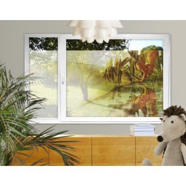 Fensterfolie Einhörnchen Spiegelbild