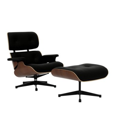 Funktionssessel aus Holz & Vitra Lounge Chair & Ottoman neue Maße poliert/Seiten