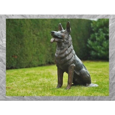 IDYL Gartenfigur IDYL Bronze-Skulptur Schäferhund