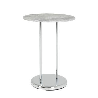 Runder Tisch in Grau & Beistelltisch rund LUPUS 40 cm Holznachbildung grau