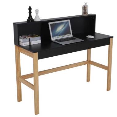 Schreibtischaufsatz & Home Office Tisch in Schwarz Piniefarben