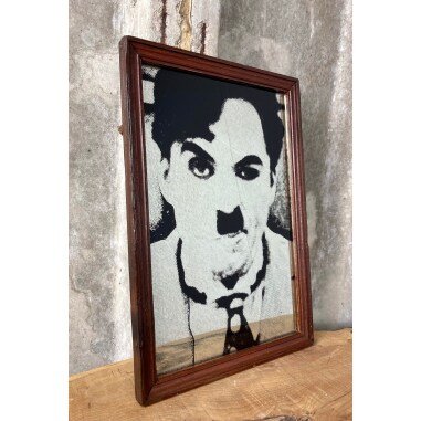 Vintage Charlie Chaplin Porträt Spiegel