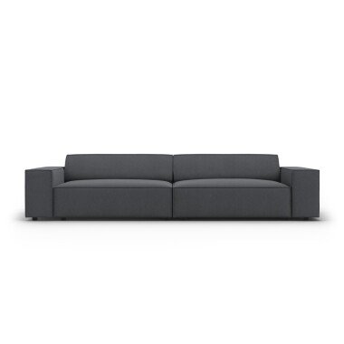 3-Sitzer Sofa aus strukturiertem Stoff, dunkelgrau