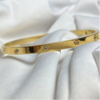 Goldenes Edelstahl Armband, Kristall Steinen, Schmuck, Armband Gold Mit Mera