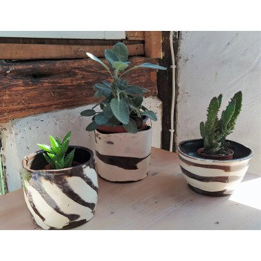 Keramik Blumentopf, Pflanzer-Set, Hängender