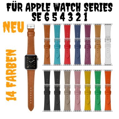 Lederband für Uhren & Lederarmband Für Apple Watch Iwatch Se 6 5 4 3