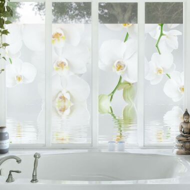 Micasia Orchideenbild Fensterfolie Sichtschutz