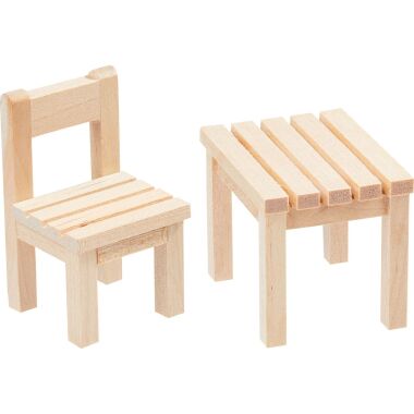 Miniatur Set Tisch & Stuhl