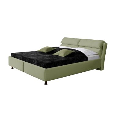 Polsterbett mit Bettkasten 120x200 cm grün