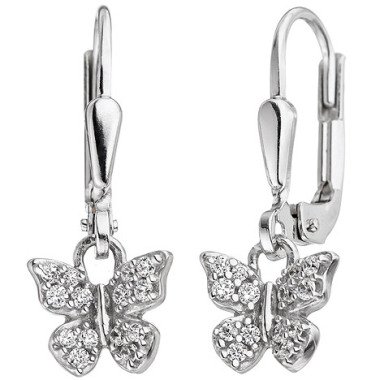 Schmetterling Ohrring aus Metall & SIGO Kinder Ohrhänger Schmetterling