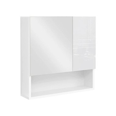 VASAGLE Spiegelschrank 54 x 15 x 55 cm weiß
