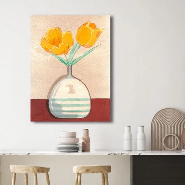 Vase mit Tulpen I von Pat Dupree Kunstdrucke