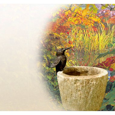 Vogeltränke aus Stein | Naturstein Bildhauerarbeit