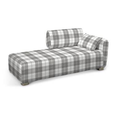 Bezug für Mysinge Recamiere Sofa, weiß-grau