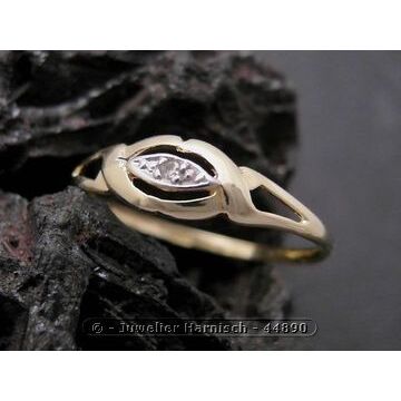 Bicolor-Ring aus Gold 585 & Gold Ring sinnlich Gold 585 bicolor Diamant