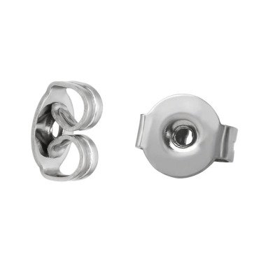 Edelstahl-Ohrringe aus Edelstahl & 1 Paar Ersatz Ohrstecker Verschluss