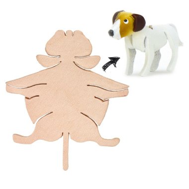 Jack Russell Terrier DIY Figur aus Leder