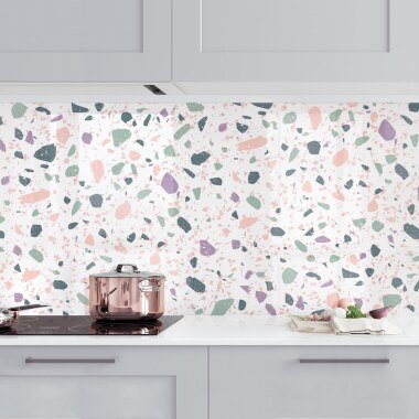 Küchenrückwand Detailliertes Terrazzo Muster Agrigento
