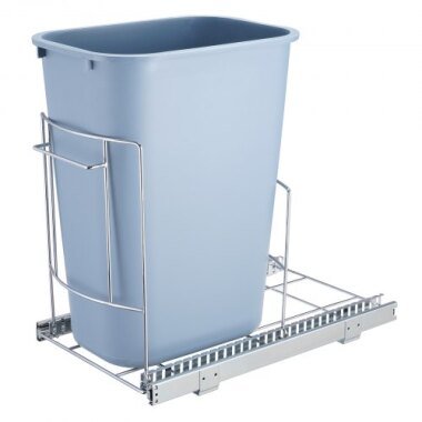 Küchenschrank & VEVOR Ausziehbarer Mülleimer, Untermontage, Küchenabfallbehälter mit Schiebegrif