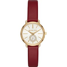 Lederband für Uhren in Rot & Uhrenarmband Michael Kors MK2751 Leder Rot 12mm