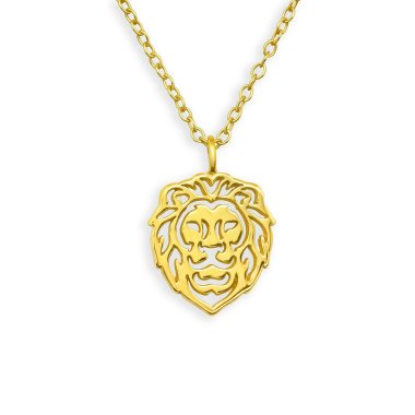 Löwen Gold Halskette aus 925 Silber