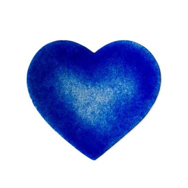 Modernes blaues Herz Glas Dekor für Grabstein Glasornament S-3