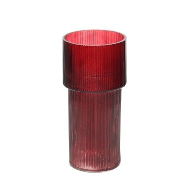 Vase Insie 23cm deep red, 11 x 11x 23 cm