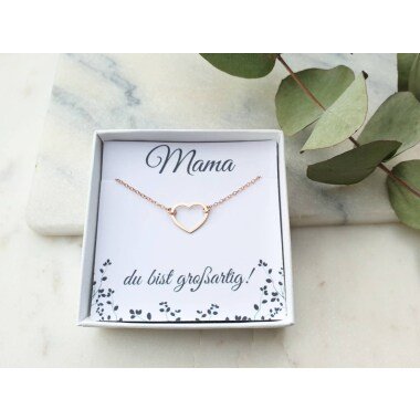Armband Muttertag Mama Herz Silber Rosegold Gold