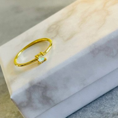 Cocktailring & Ring Gold Sterling Silber Opal Stapelring | Anny Things