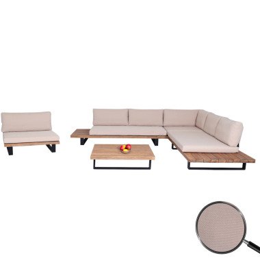 Garten-Garnitur mit Sessel MCW-H54, Lounge-Set