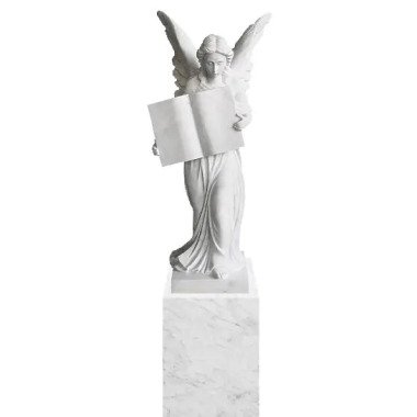 Günstiger Grabstein in Weiß & Grabmal Weisse Marmor Engelskulptur Frau mit Flã¼geln