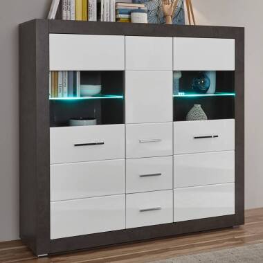 Highboard mit LED-Beleuchtung ETON-61 in
