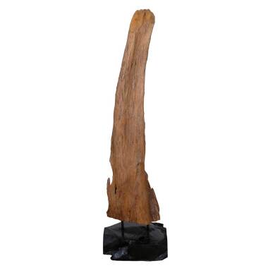 Holz Deko Figur aus Teak Massivholz und Metall Landhausstil