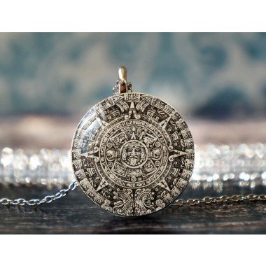 Maya Kalender , Azteken Halskette Spirituelle Schmuck Anhänger Ethno