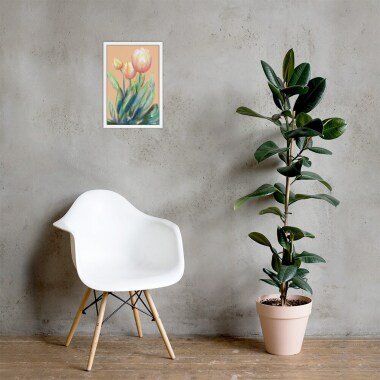 Tulpe Floral Kunst Gerahmt Poster, Moderne