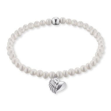 Engelsrufer ERB-HEARTWING-PE Damen-Armband Perlen mit Herzflügel