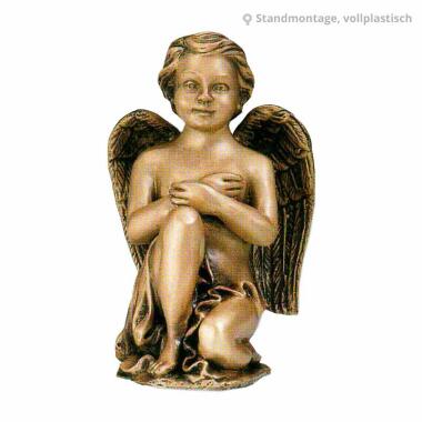 Grabfigur in Gold & Grab Engel Skulptur Bronze Engel Garon