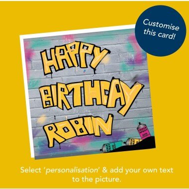 Graffiti Geburtstagskarte | Personalisierte