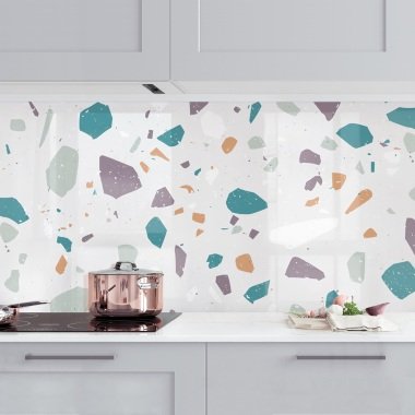 Küchenrückwand Detailliertes Terrazzo Muster Grosseto