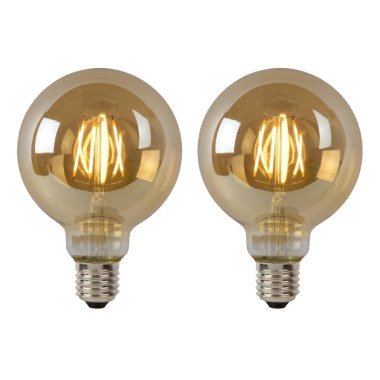 LED Leuchtmittel E27 Globe G95 in Amber 5W