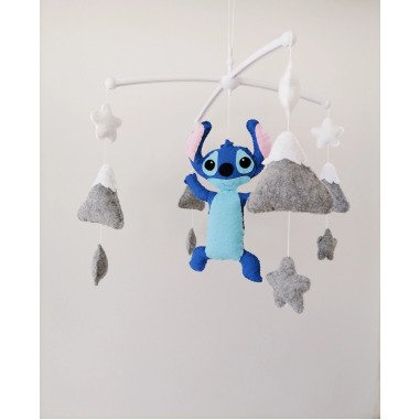 Lilo Und Stitch, Baby Krippe Mobile, Filz-Kinderzimmer-Dekor