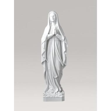 Marmorguss Statue Madonna Lourdes Maria Catena / 52x15x12cm (HxBxT)