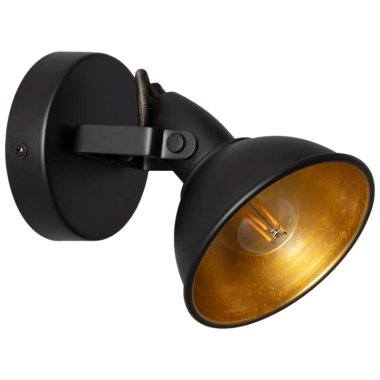 Wandlampe  Retro loft Schwarz und Gold E14