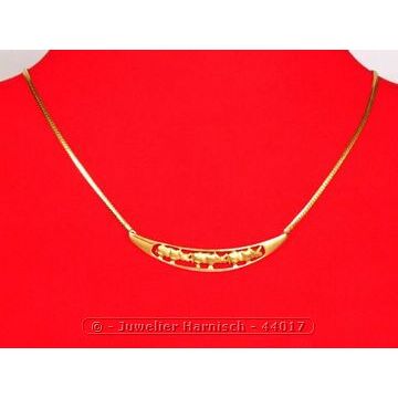 Collier Goldkette 333 Mittelteil -Nashorn 43 cm