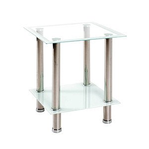 HAKU Möbel Beistelltisch Glas transparent 40,0 x 40,0 x 46,0 cm