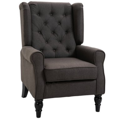 HOMCOM Sessel, Breite: 74 cm, inklusive Auflagen braun