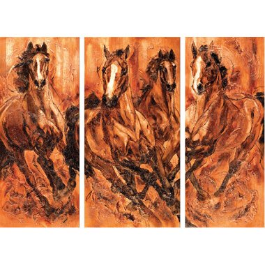 Kerstin Tschech: Triptychon 'Aufbruch', auf Keilrahmen