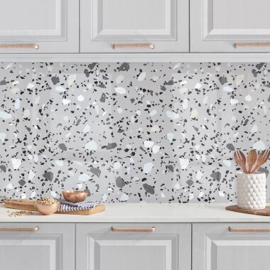 Küchenrückwand Detailliertes Terrazzo Muster Massa