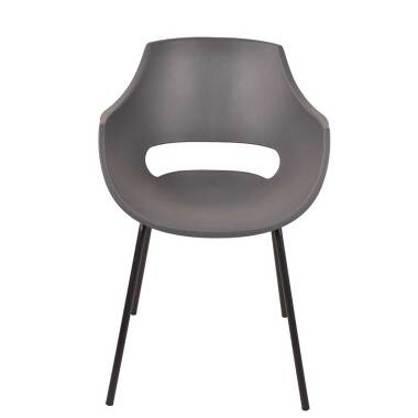 Küchenstuhl in Grau & Kunststoff Esstisch Stühle in Grau und Schwarz