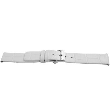 Lederband für Uhren in Weiß & Uhrenarmband Universal F520 Kroko leder